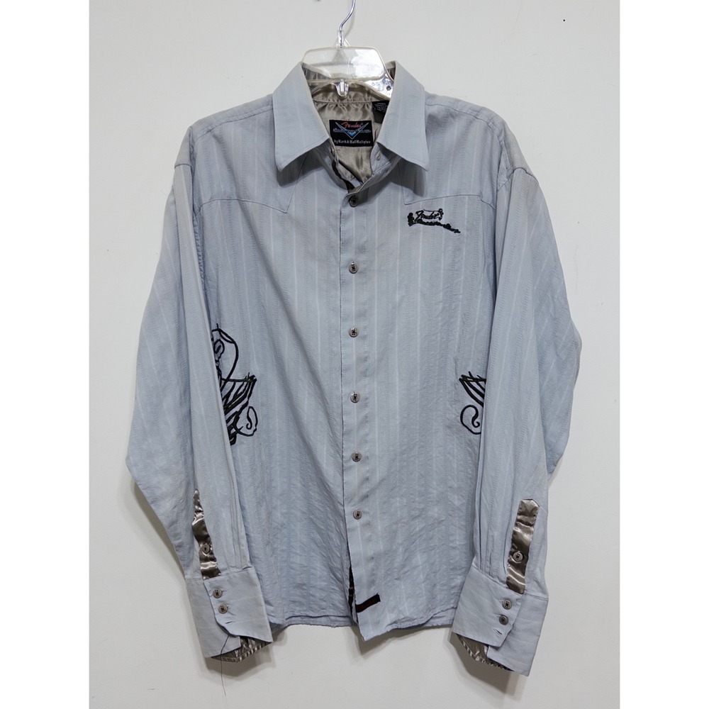 Fender Custom Shop Rock‎ & Roll Religion Mens sz XL Embroidered Western Shirt